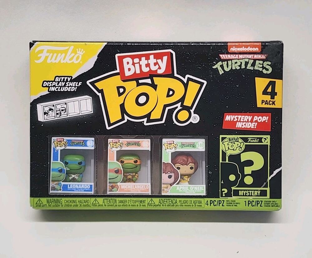 Funko Bitty Pop! Teenage Mutant Ninja Turtles 4-Pack - Includes Mystery Figure